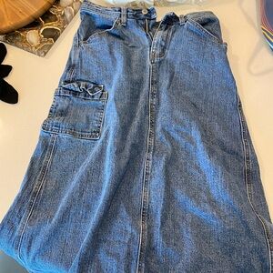 90s denim maxi skirt